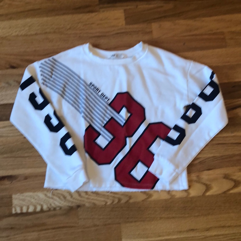 Cropped Crew Neck Sweatshirt